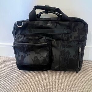 Tumi Soft Briefcase/Messenger Bag with Leather/Suede Details NWOT